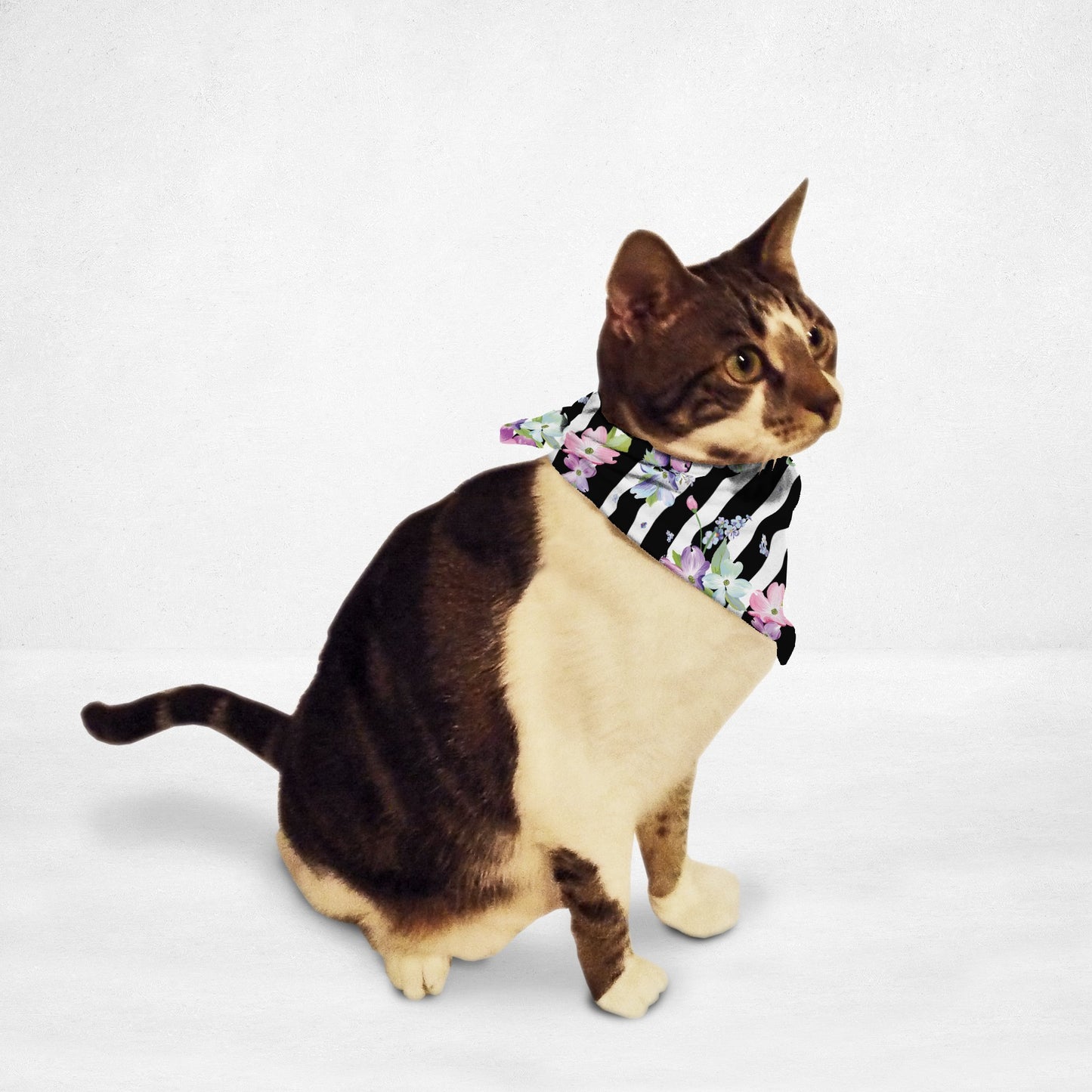 Spring Flowers & Stripes Cat & Dog Bandana